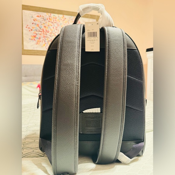 SOLD! Brand New Coach Charter Leather Backpack in Black retails for $495 - Picture 4 of 4